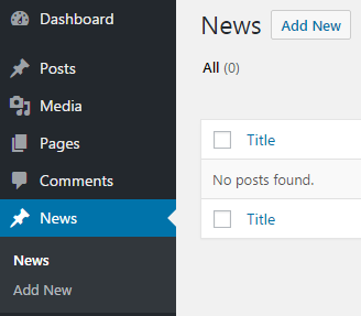 creating new post type in wordpress